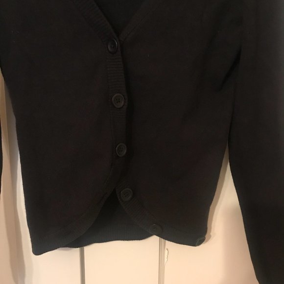 Vintage-2000s-Ann Taylor Loft-Black Cardigan-X-Small - Picture 2 of 4